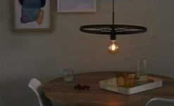 Pendelleuchte, 1-flammig, `Radspeiche` schwarz