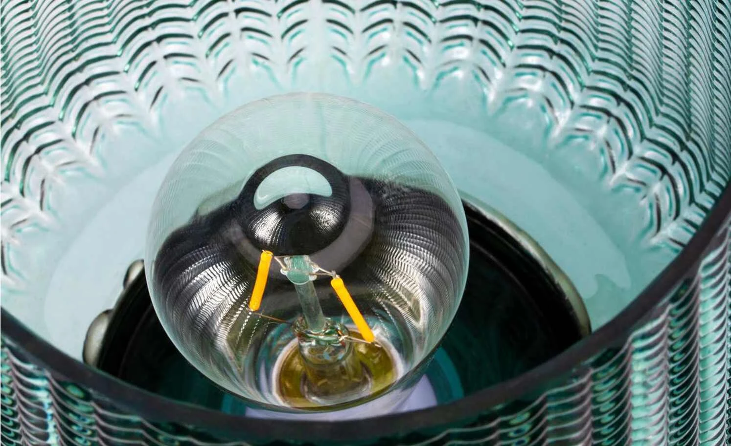 Mobile-Tischleuchte, Glas türkis, groß | Blau 26|cm 5 Mobile-Tischleuchte, Glas türkis, groß | Blau 26|cm – Bild 5