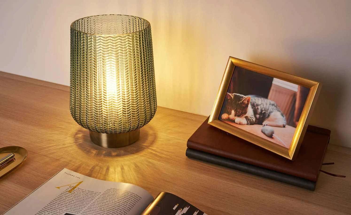 Mobile-Tischleuchte, Glas türkis, groß | Blau 26|cm 2 Mobile-Tischleuchte, Glas türkis, groß | Blau 26|cm – Bild 2