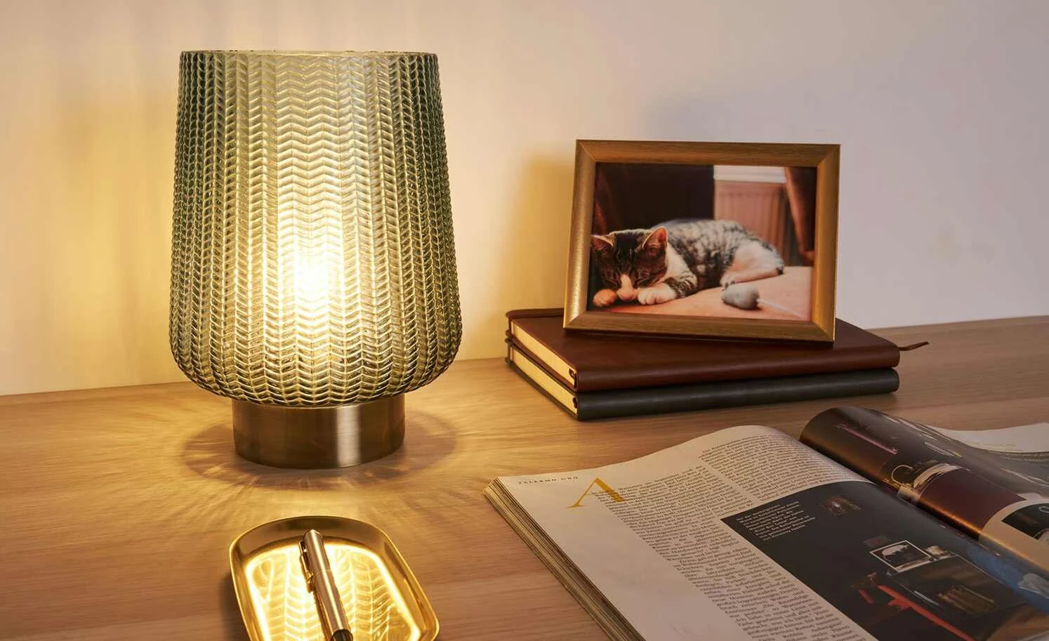 Mobile-Tischleuchte, Glas türkis, groß | Blau 26|cm 1 Mobile-Tischleuchte, Glas türkis, groß | Blau 26|cm