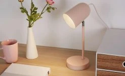 Tischleuchte, 1-flammig, rosa