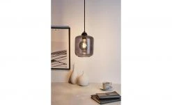 Pendelleuchte, 1-flammig, Rauchglas