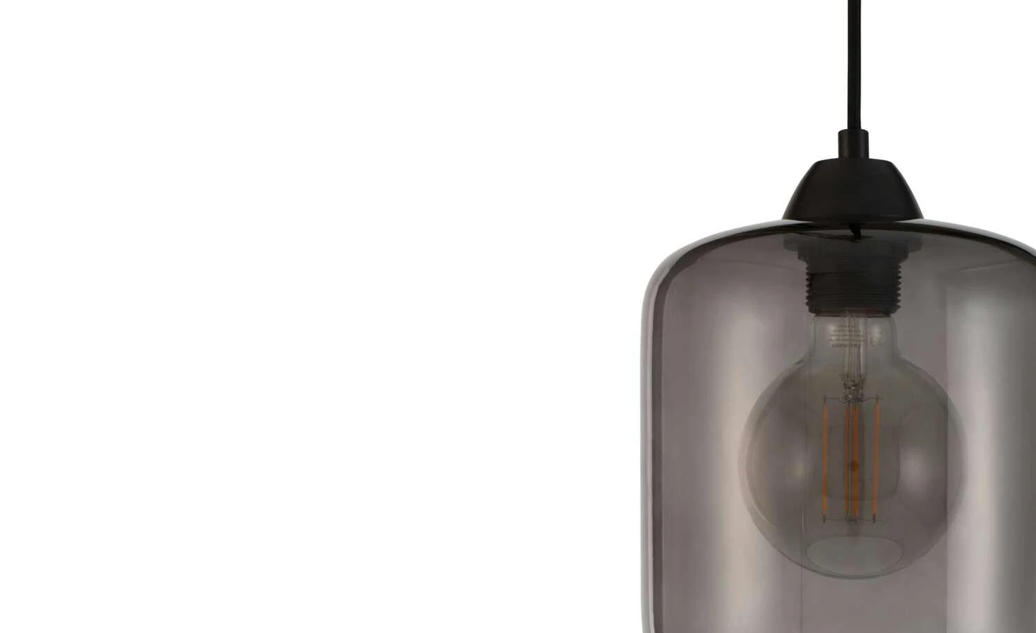 Pendelleuchte, 1-flammig, Rauchglas 5 Pendelleuchte, 1-flammig, Rauchglas – Bild 5