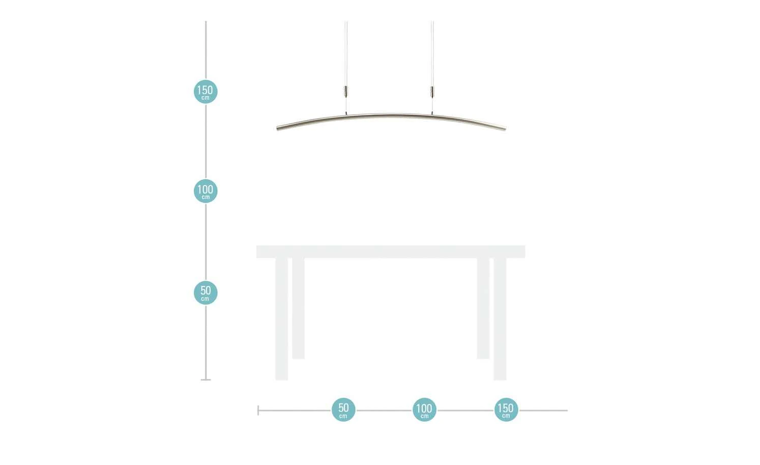 KHG LED-Pendelleuchte, Nickel matt 10 KHG LED-Pendelleuchte, Nickel matt – Bild 10