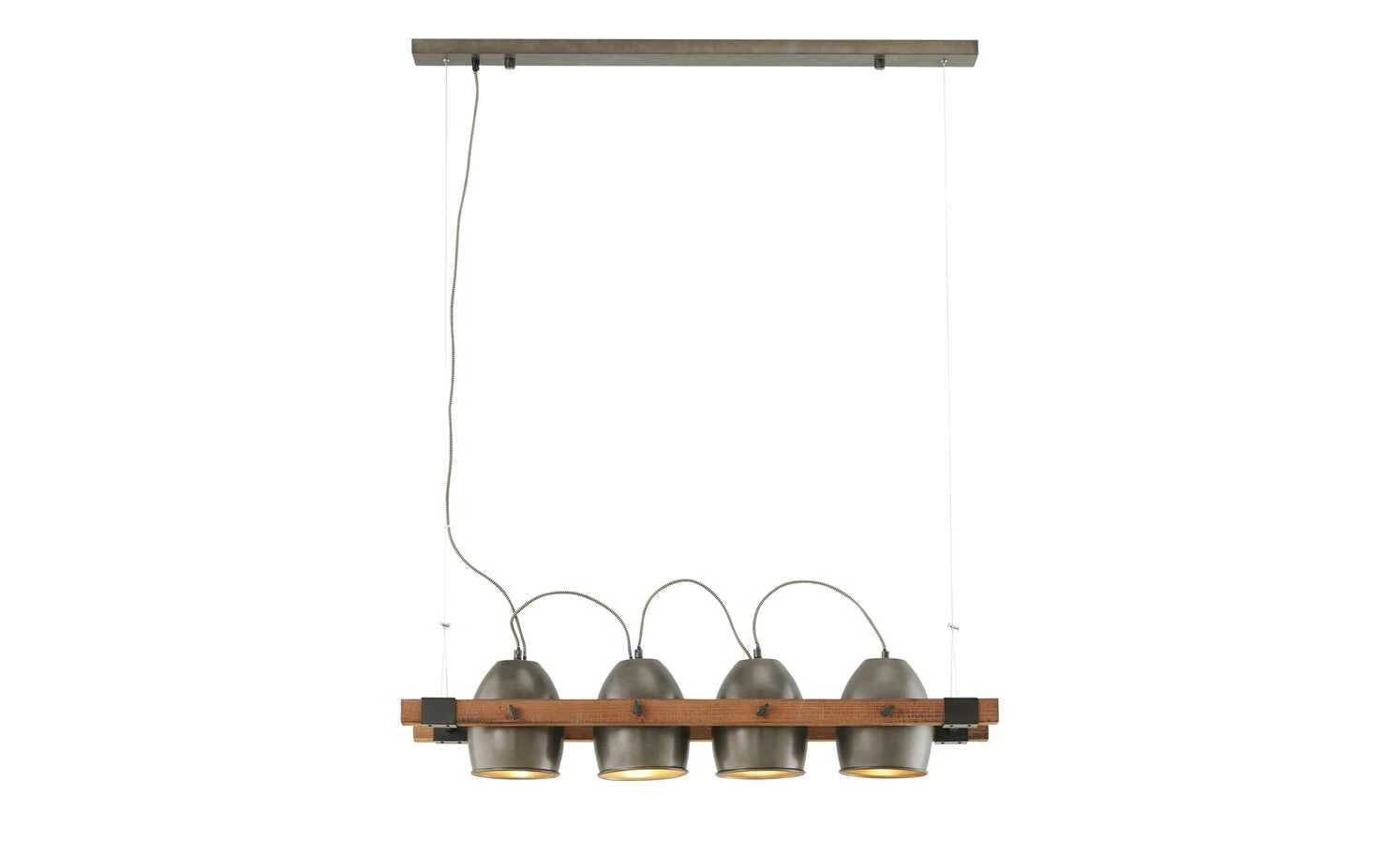 Pendelleuchte, 4-flammig, Metall/ Holz schwarz 3 Pendelleuchte, 4-flammig, Metall/ Holz schwarz – Bild 3