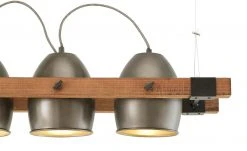 Pendelleuchte, 4-flammig, Metall/ Holz schwarz 12 Pendelleuchte, 4-flammig, Metall/ Holz schwarz -Innenleuchten Verkaufsladen 11687086 6 202205041236