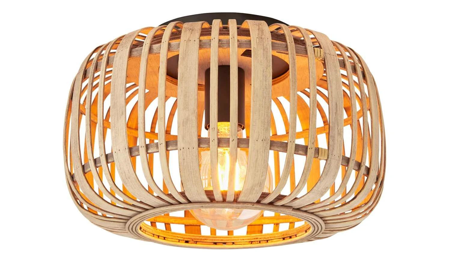 Deckenleuchte, 1-flammig. Rattanschirm `klein` 3 Deckenleuchte, 1-flammig. Rattanschirm `klein` – Bild 3