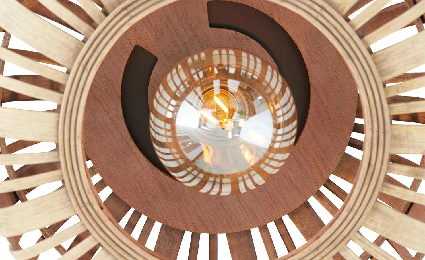 Deckenleuchte, 1-flammig. Rattanschirm `klein` 5 Deckenleuchte, 1-flammig. Rattanschirm `klein` – Bild 5