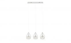 Wofi LED-Pendelleuchte 3-flammig, chrom, Kristalloptik ´Rondell´ -Innenleuchten Verkaufsladen 11687094 10 202112231310