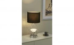 Wofi LED-Tischleuchte, Chrom in Kristalloptik