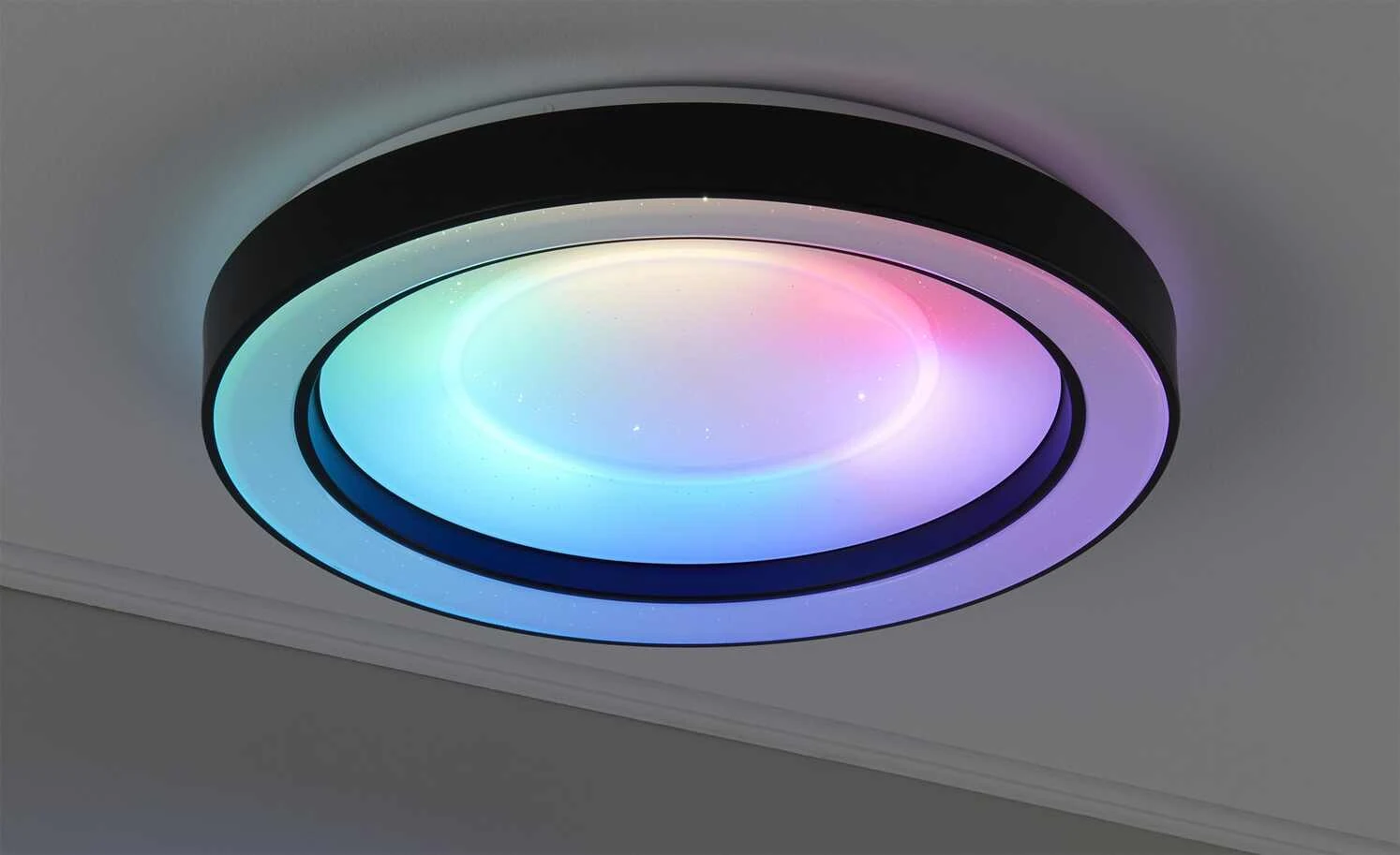 Trio LED-Deckenleuchte, schwarz mit Fernbedienung 3 Trio LED-Deckenleuchte, schwarz mit Fernbedienung – Bild 3