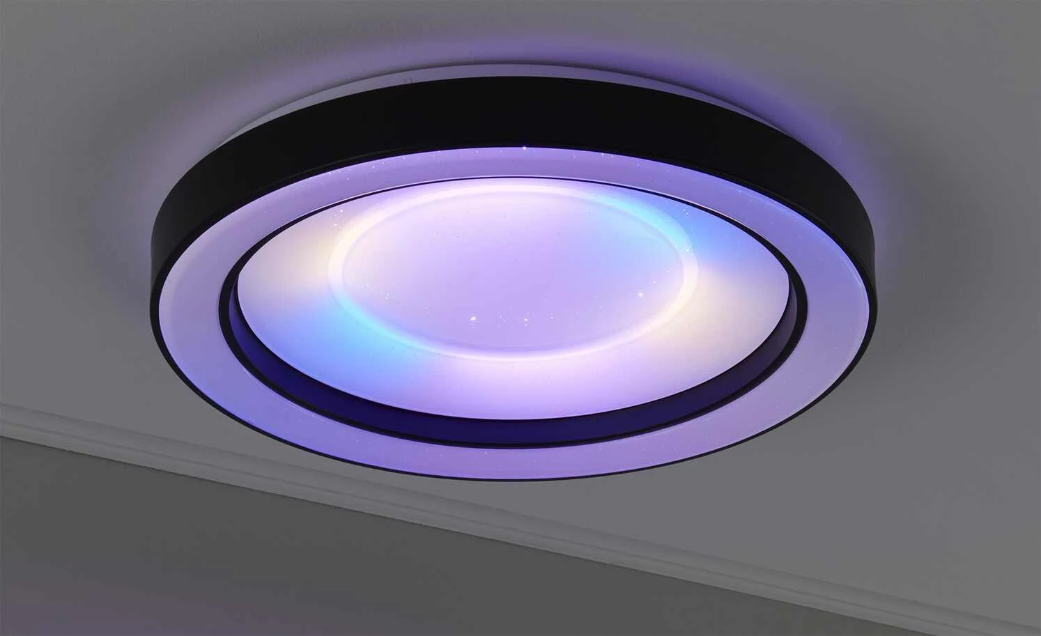 Trio LED-Deckenleuchte, schwarz mit Fernbedienung 2 Trio LED-Deckenleuchte, schwarz mit Fernbedienung – Bild 2