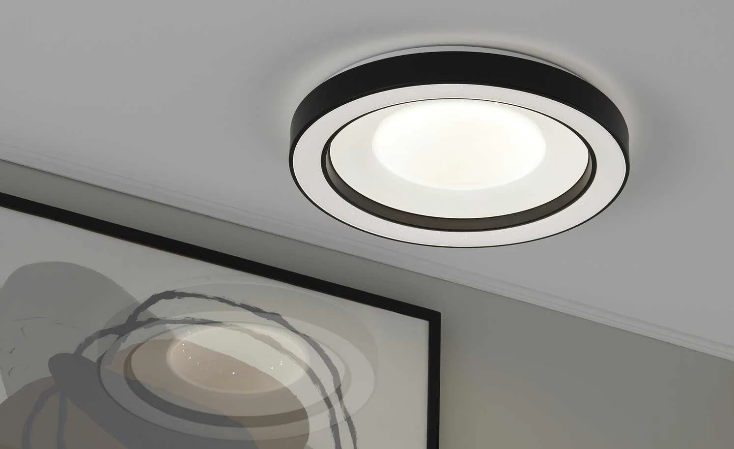 Trio LED-Deckenleuchte, schwarz mit Fernbedienung 7 Trio LED-Deckenleuchte, schwarz mit Fernbedienung – Bild 7