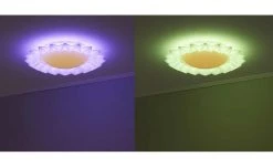 Trio LED-Deckenleuchte, weiß mit Fernbedienung `Sunflower`