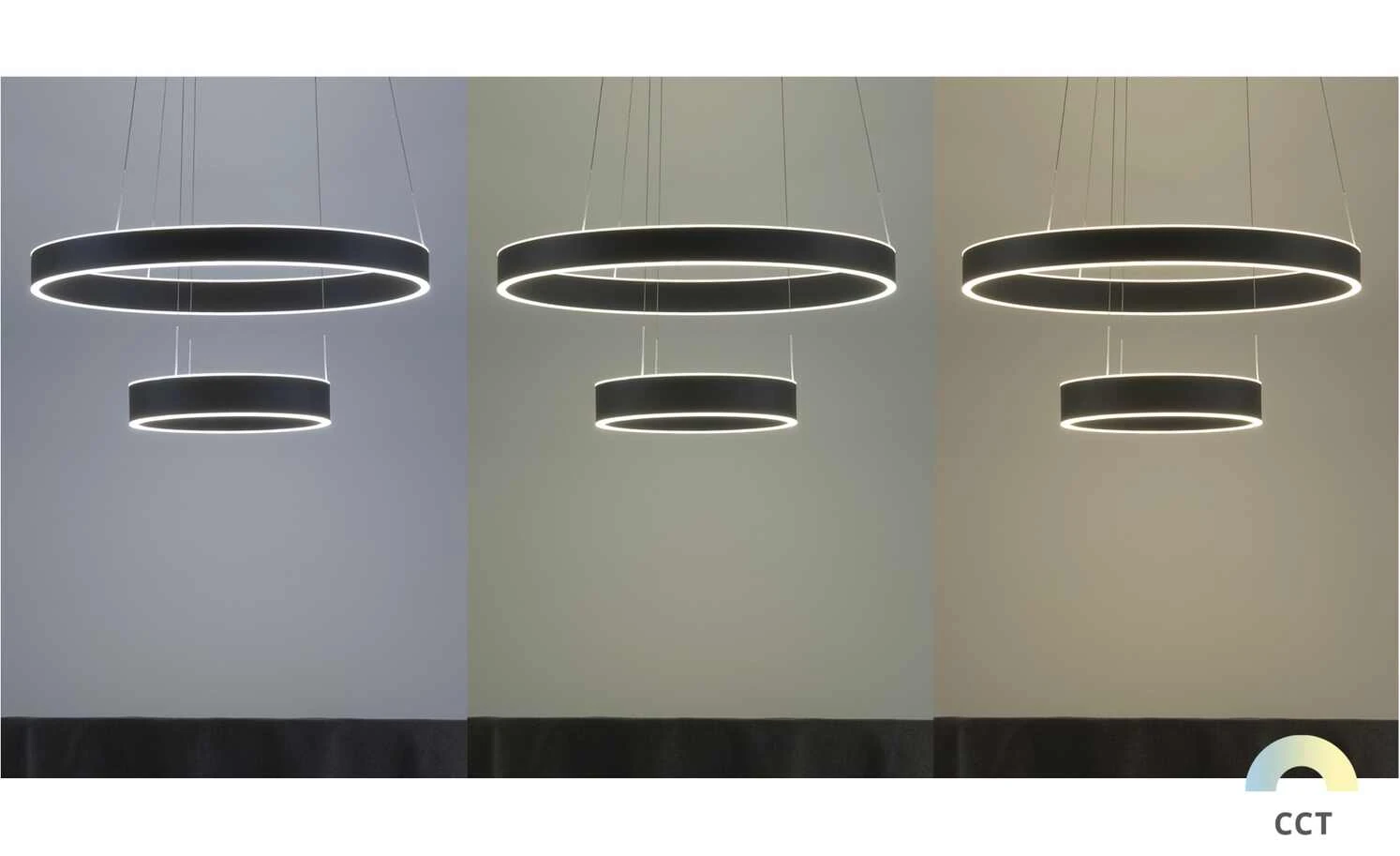B-Leuchten LED-Pendelleuchte, schwarz `Ringe´ 1 B-Leuchten LED-Pendelleuchte, schwarz `Ringe´