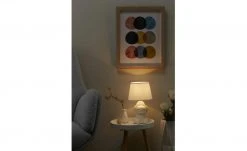 Trio Keramik-Tischleuchte, 1-flammig, weiß