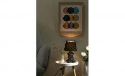 Trio Keramik-Tischleuchte, 1-flammig, schwarz