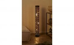 Trio LED-Stehleuchte, 1-flammig, Stoff schwarz/gold