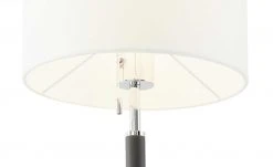 B-Leuchten Tischleuchte, 1-flammig, schwarz/chrom, Stoffschirm -Innenleuchten Verkaufsladen 11687133 3 202112232232