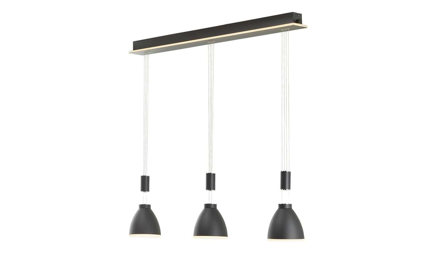 B-Leuchten LED-Pendeleuchte, 3-flammig, schwarz mit indirekter Beleuchtung 4 B-Leuchten LED-Pendeleuchte, 3-flammig, schwarz mit indirekter Beleuchtung – Bild 4