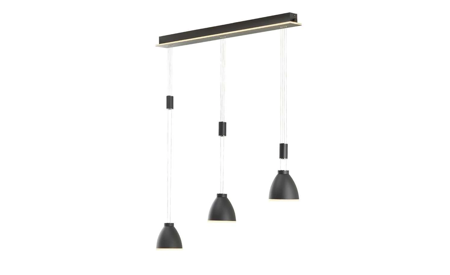 B-Leuchten LED-Pendeleuchte, 3-flammig, schwarz mit indirekter Beleuchtung 5 B-Leuchten LED-Pendeleuchte, 3-flammig, schwarz mit indirekter Beleuchtung – Bild 5