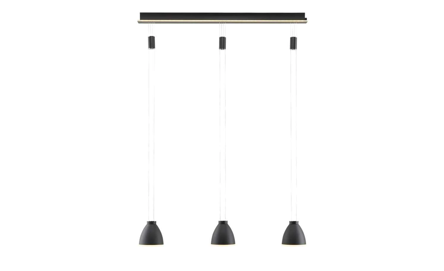 B-Leuchten LED-Pendeleuchte, 3-flammig, schwarz mit indirekter Beleuchtung 6 B-Leuchten LED-Pendeleuchte, 3-flammig, schwarz mit indirekter Beleuchtung – Bild 6