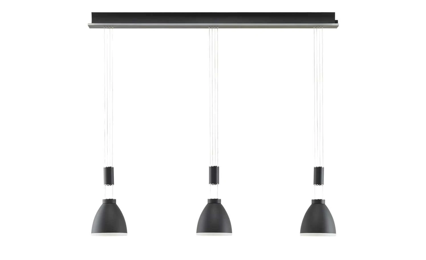 B-Leuchten LED-Pendeleuchte, 3-flammig, schwarz mit indirekter Beleuchtung 8 B-Leuchten LED-Pendeleuchte, 3-flammig, schwarz mit indirekter Beleuchtung – Bild 8