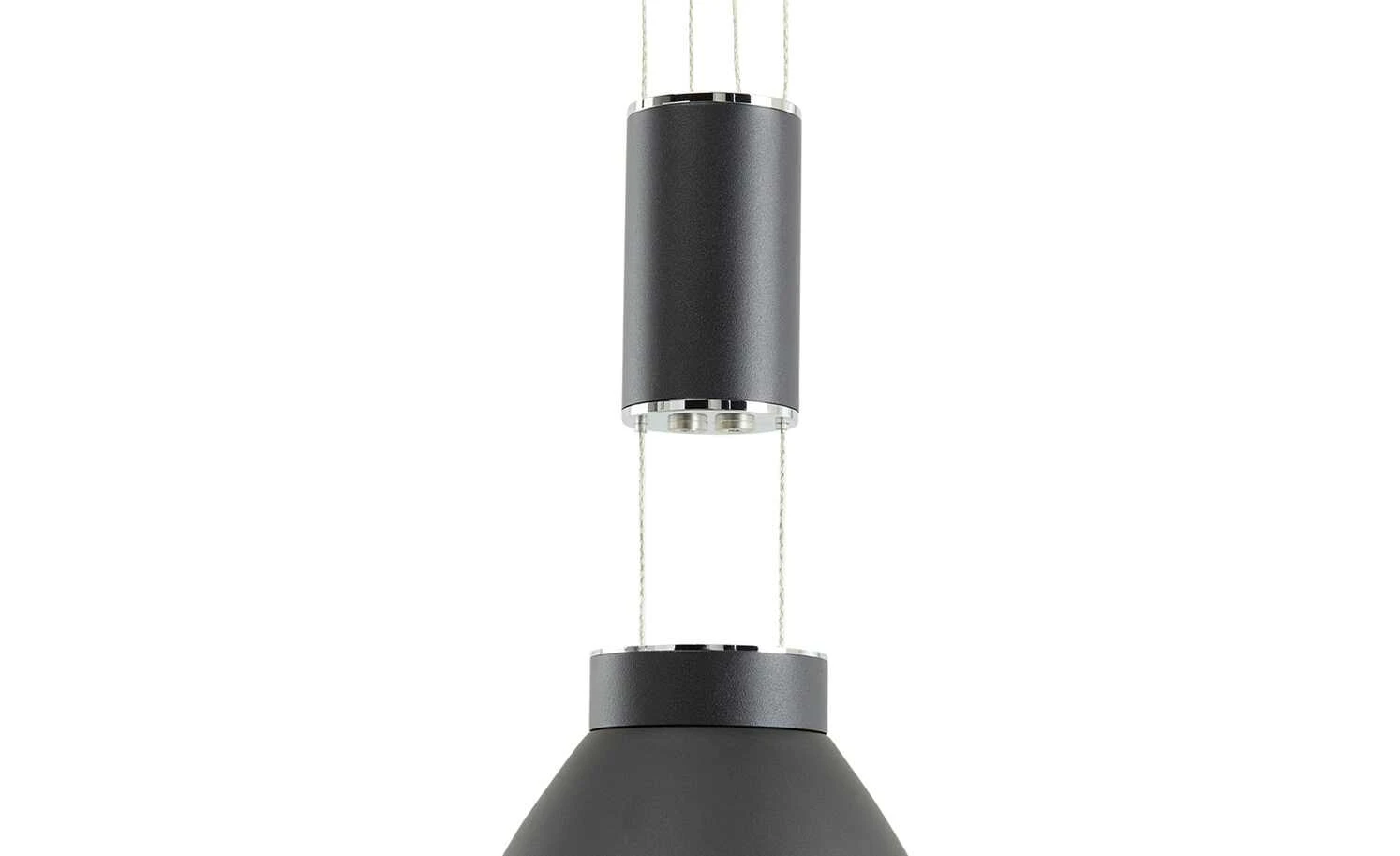 B-Leuchten LED-Pendeleuchte, 3-flammig, schwarz mit indirekter Beleuchtung 9 B-Leuchten LED-Pendeleuchte, 3-flammig, schwarz mit indirekter Beleuchtung – Bild 9