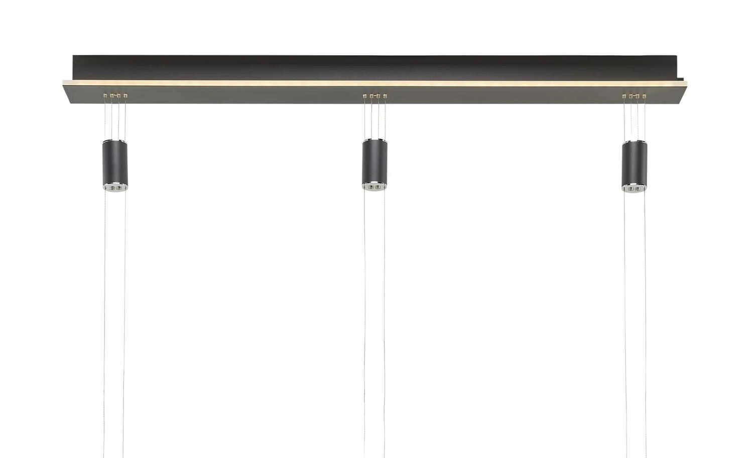 B-Leuchten LED-Pendeleuchte, 3-flammig, schwarz mit indirekter Beleuchtung 10 B-Leuchten LED-Pendeleuchte, 3-flammig, schwarz mit indirekter Beleuchtung – Bild 10