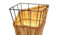 Tischleuchte, 1-flammig, Metall mit Grasgeflecht -Innenleuchten Verkaufsladen 11687174 5 202201122234