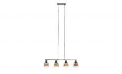 Pendelleuchte, 4-flammig, schwarz, Draht/ Rattan -Innenleuchten Verkaufsladen 11687184 5 202201261235