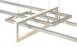 Trio LED-Pendelleuchte, Nickel matt, ´geometrisch` | silberfarben -Innenleuchten Verkaufsladen 11687192 3 202202231234