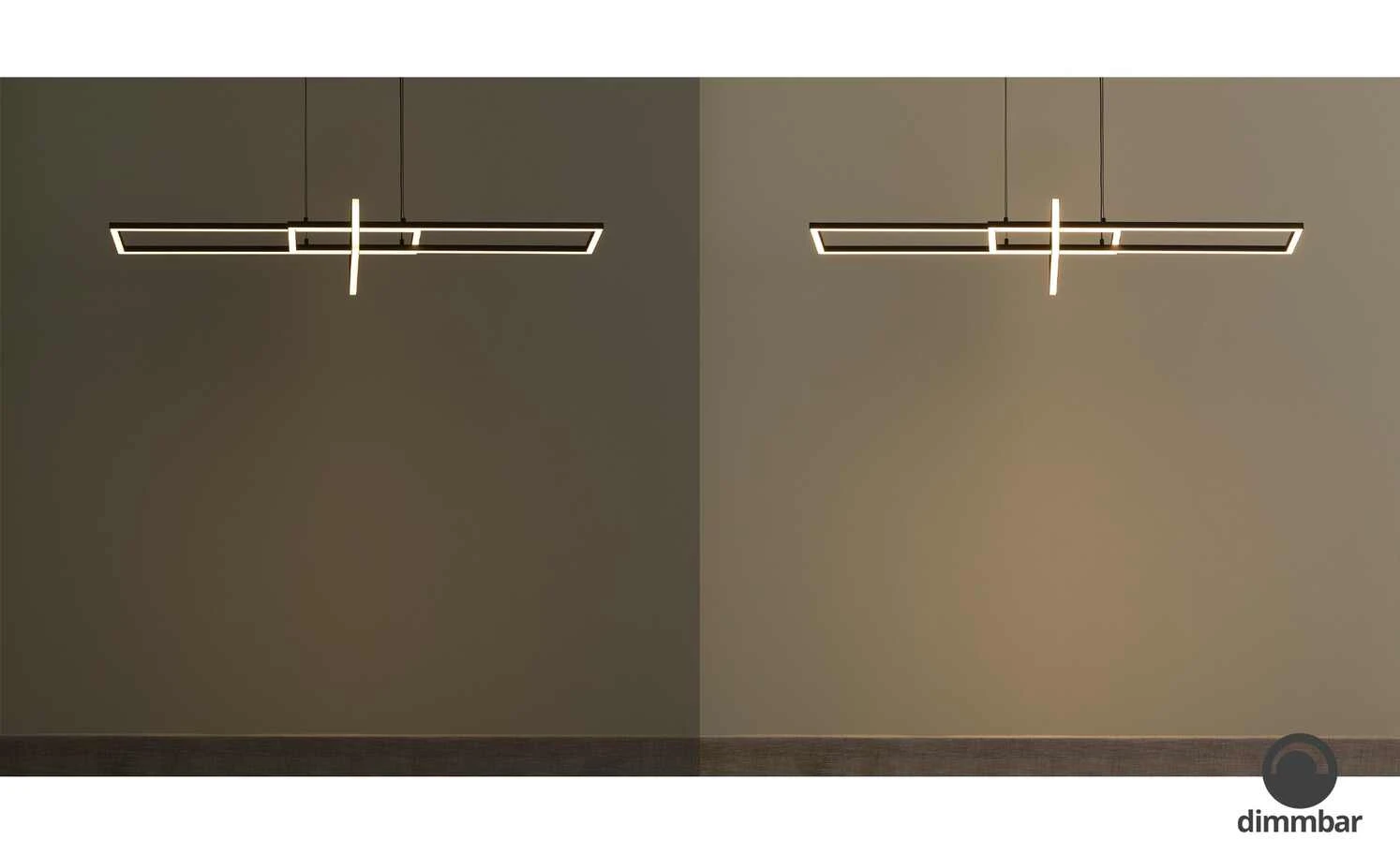 Trio LED-Pendelleuchte, schwarz, ´geometrisch` 1 Trio LED-Pendelleuchte, schwarz, ´geometrisch`