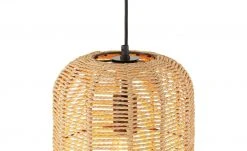 Trio Pendelleuchte, 1-flammig, Sisal braun | 25|cm -Innenleuchten Verkaufsladen 11687211 2 202202231234