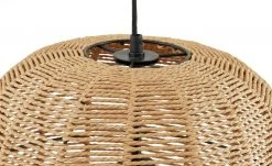 Trio Pendelleuchte, 1-flammig, Sisal braun `groß ´ | 35|cm -Innenleuchten Verkaufsladen 11687212 4 202205061253