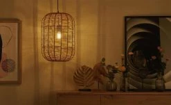 Trio Pendelleuchte, 1-flammig, Sisal braun `groß ´ | 35|cm -Innenleuchten Verkaufsladen 11687212 7 202205061253