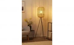 Trio Stehleuchte, 1-flammig, Sisal braun