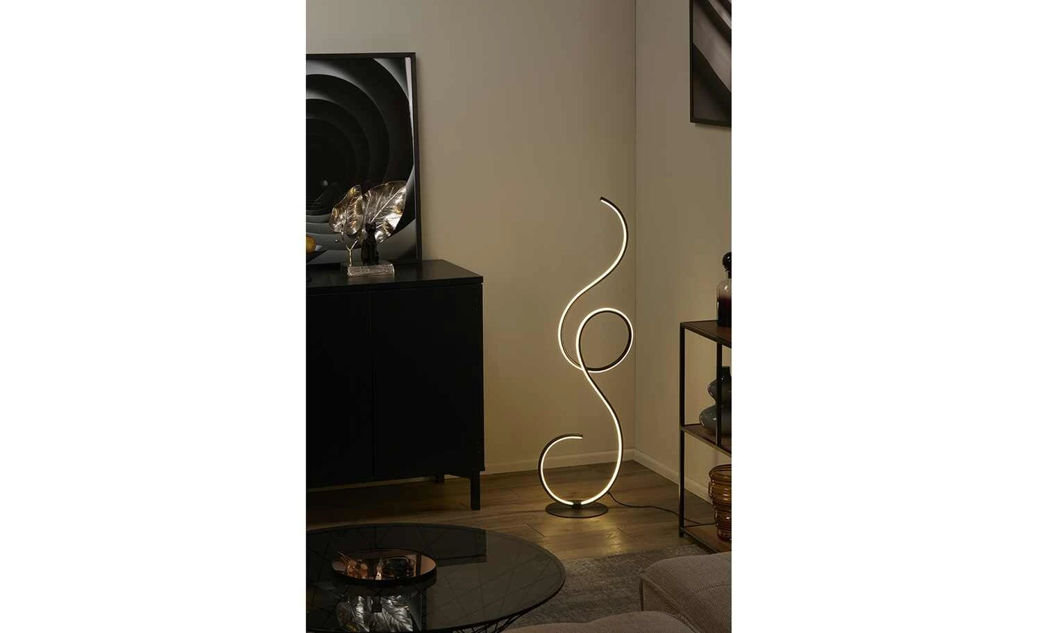 Trio LED-Stehleuchte, schwarz ´ geschwungen´ 3 Trio LED-Stehleuchte, schwarz ´ geschwungen´ – Bild 3