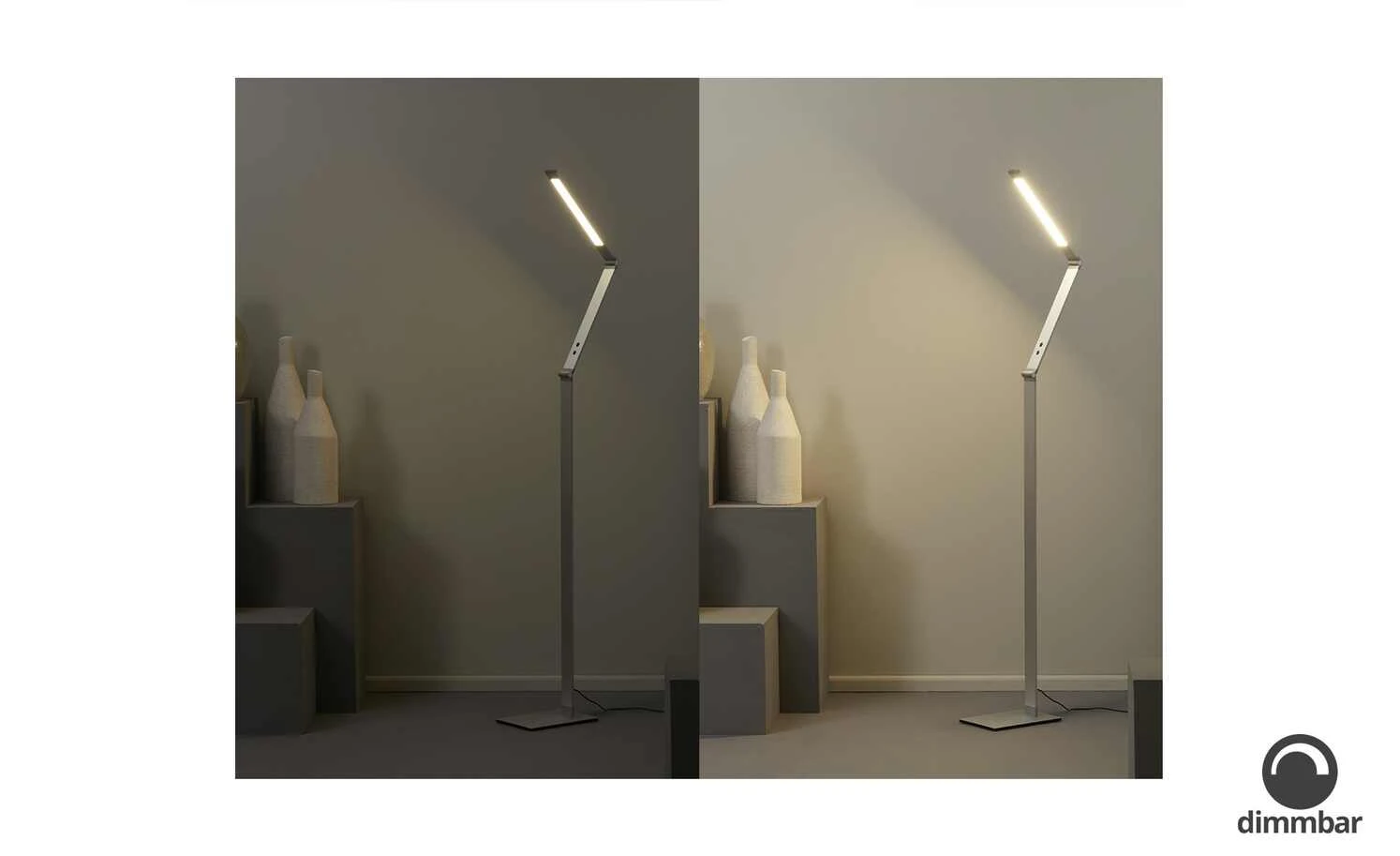 Fischer-Honsel LED-Stehleuchte, Alufarben mit Dimmer | silberfarben 1 Fischer-Honsel LED-Stehleuchte, Alufarben mit Dimmer | silberfarben