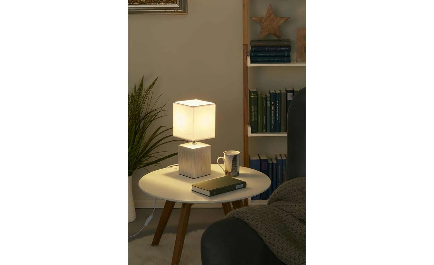 Fischer-Honsel Tischleuchte, 1-flammig, Keramik silber antik 1 Fischer-Honsel Tischleuchte, 1-flammig, Keramik silber antik