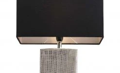 Fischer-Honsel Tischleuchte, 1-flammig, silberfarben antik/ schwarz `groß` | 50|cm -Innenleuchten Verkaufsladen 11687338 5 202112141234