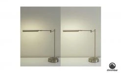 Fischer-Honsel LED-Tischleuchte nickelmatt mit Dimmer