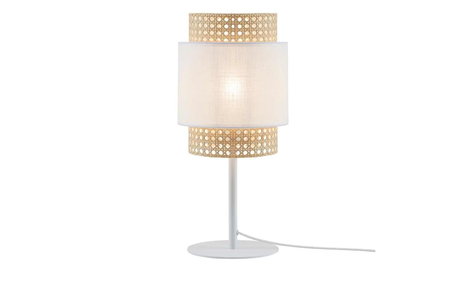 Tischleuchte, 1-flammig, Wiener Geflecht weiß 4 Tischleuchte, 1-flammig, Wiener Geflecht weiß – Bild 4