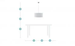 Pendelleuchte, 1-flammig, Stoff weiß -Innenleuchten Verkaufsladen 11687431 1 202202021242