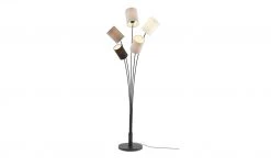 KHG Stehleuchte, 5-flammig, schwarz mit Stoffschirmen -Innenleuchten Verkaufsladen 11687449 4 202204121234