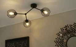 Deckenleuchte, 3-flammig, schwarz