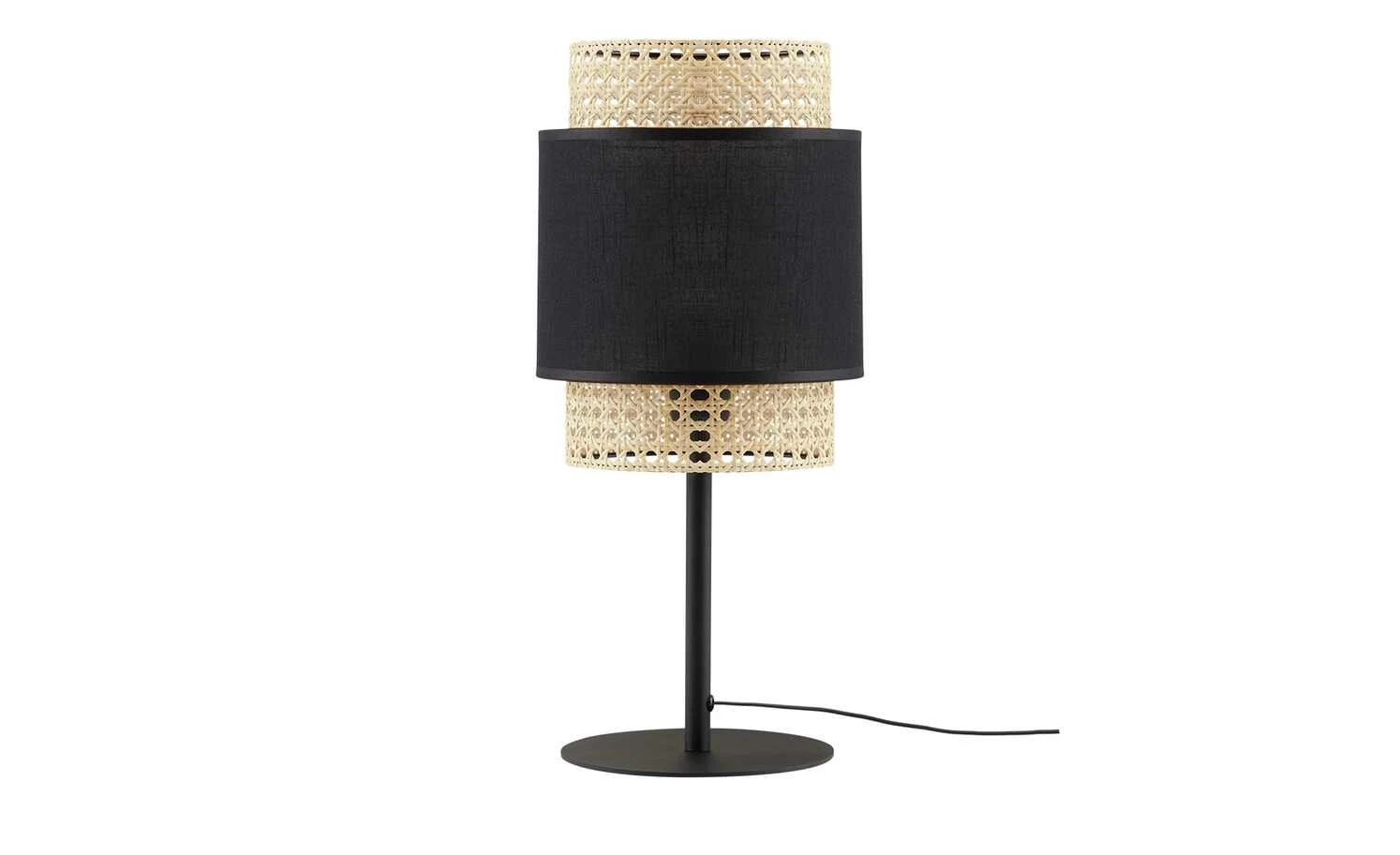 Tischleuchte, 1-flammig, Wiener Geflecht schwarz 3 Tischleuchte, 1-flammig, Wiener Geflecht schwarz – Bild 3