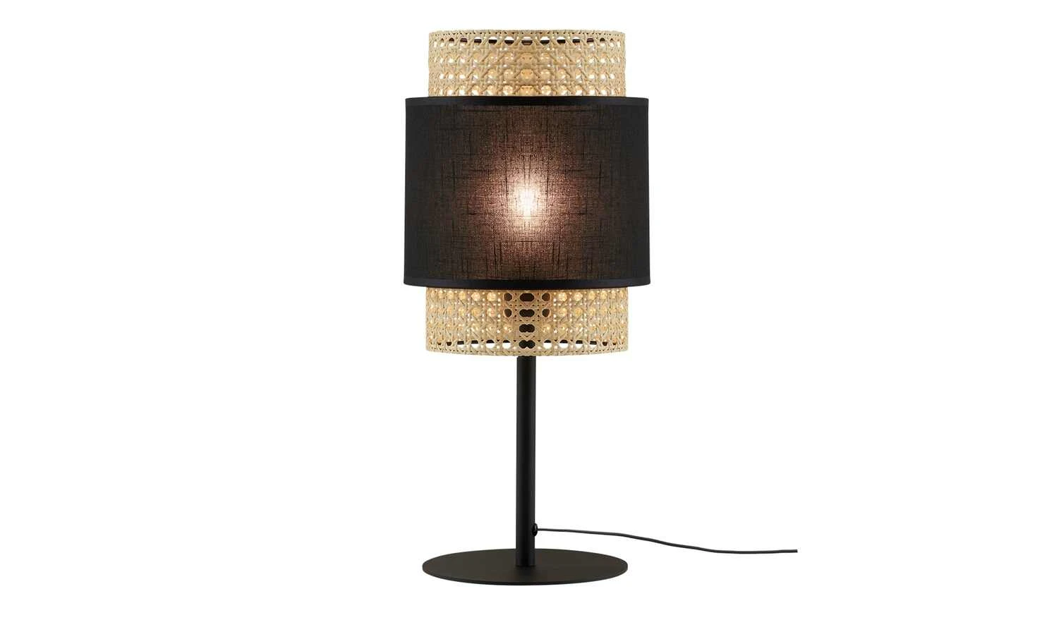 Tischleuchte, 1-flammig, Wiener Geflecht schwarz 2 Tischleuchte, 1-flammig, Wiener Geflecht schwarz – Bild 2