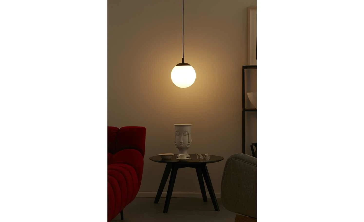 Wofi Pendelleuchte, 1-flammig, Glaskugel ´klein´ | 20|cm 1 Wofi Pendelleuchte, 1-flammig, Glaskugel ´klein´ | 20|cm