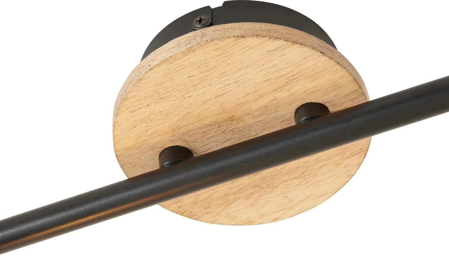 Paul Neuhaus Deckenstrahler, 2-flammig, Rubber Wood/Drahtgestell 4 Paul Neuhaus Deckenstrahler, 2-flammig, Rubber Wood/Drahtgestell – Bild 4